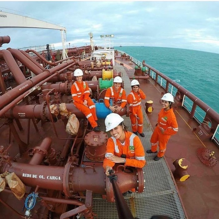 female crew - Sea, Sailors, Tanker, Equator, Sealand