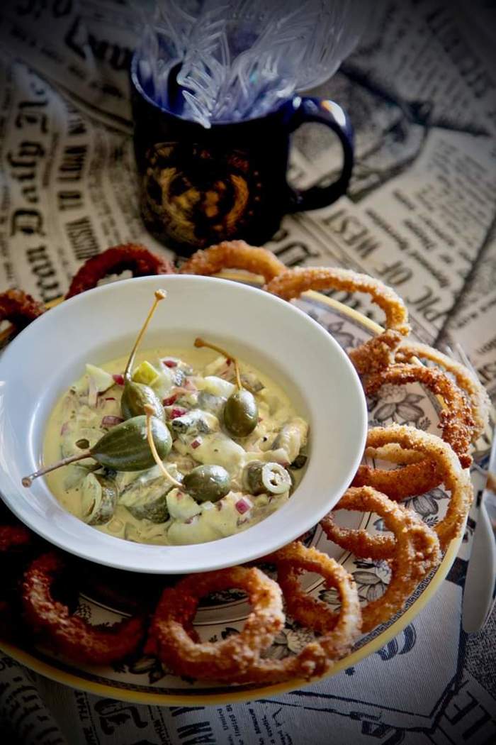 Herring salad with onion rings “Make America Greta again” - Recipe, Salad, Onion rings, Facebook, Not politics, Longpost