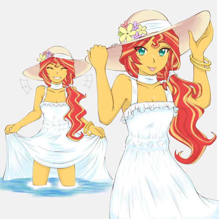 Sundress Sunset Shimmer - My Little Pony, Equestria Girls, Sunset Shimmer, Dragonemperror2810