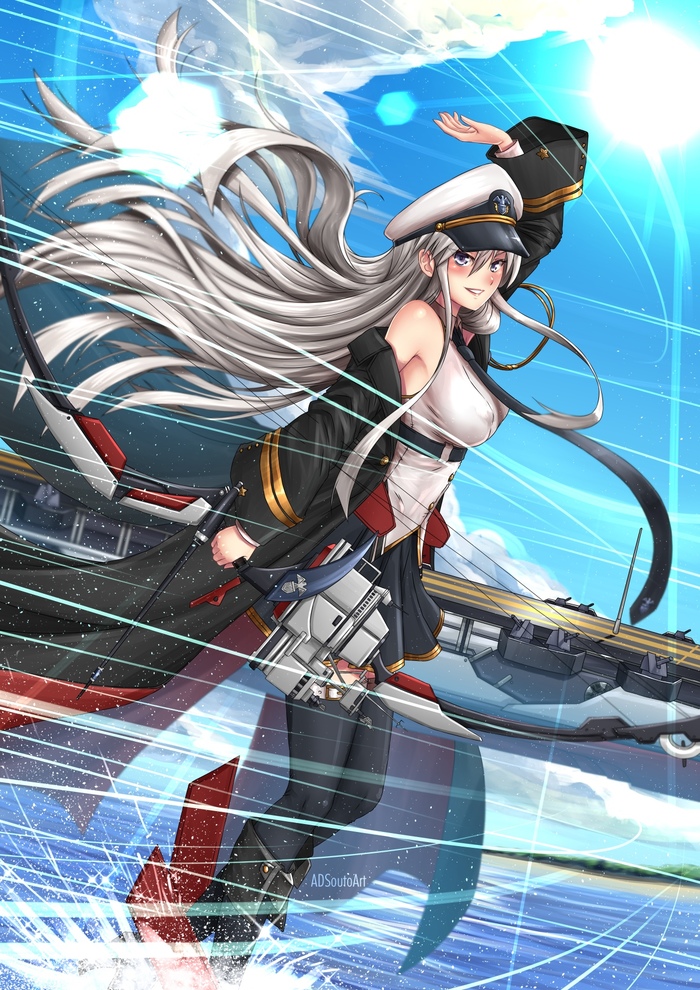 Enterprise - Azur Lane, Enterprise, Sugoi Dekai, Anime Art, Аниме, Арт, Enterprise (Azur Lane)