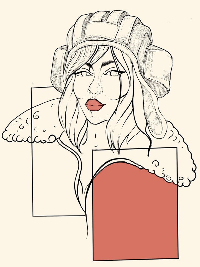 Sketch for a former tanker - My, Tankers, Tattoo sketch, Tanks, Graphics, Beautiful girl, Sketch, Girls, World of tanks