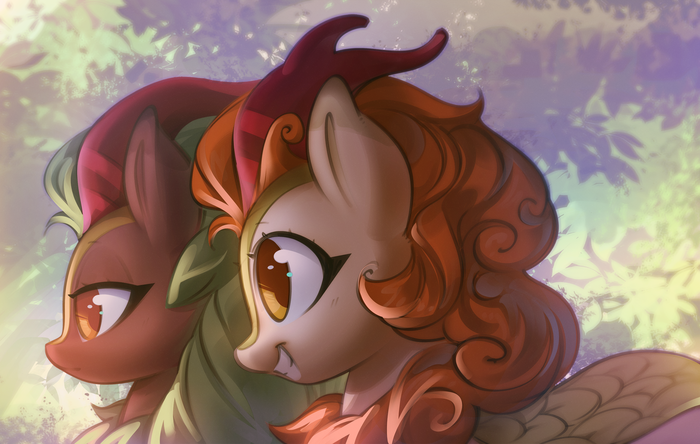 Have a nice day! My Little Pony, MLP Kirin, Autumn Blaze, Cinder Glow, Mirroredsea