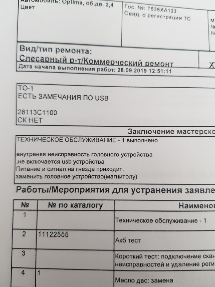 I ask for advice on a warranty case. KIA Krasnodar - My, Kia, Optima, Guarantee, , Krasnodar, Dealer