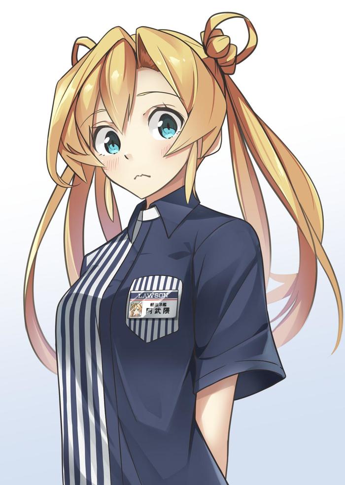 Lawson Abukuma (художник: Negahami) - Kantai Collection, Аниме, Anime Art, Abukuma, Lawson