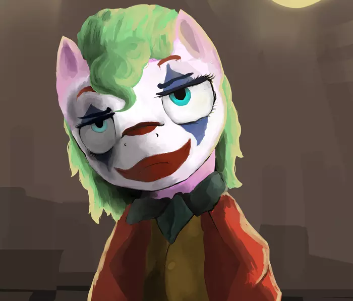 We live in a society - My little pony, Pinkie pie, Joker, PonyArt, Crossover, Art, Movies, Dc comics, Crossover