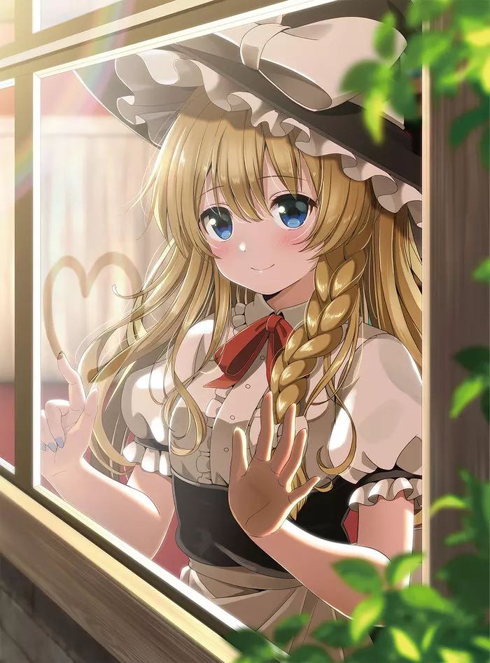 Kirisame marisa - Anime, Anime art, Touhou, Kirisame marisa, Yuuka Nonoko