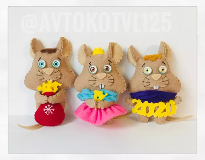 Year of the rat 2020) handmade - My, Rat, Author's toy, Handmade, New Year