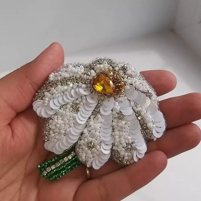 Handmade brooches - My, Beads, Needlework without process, Handmade, Decoration, Beadwork, Brooch, Longpost