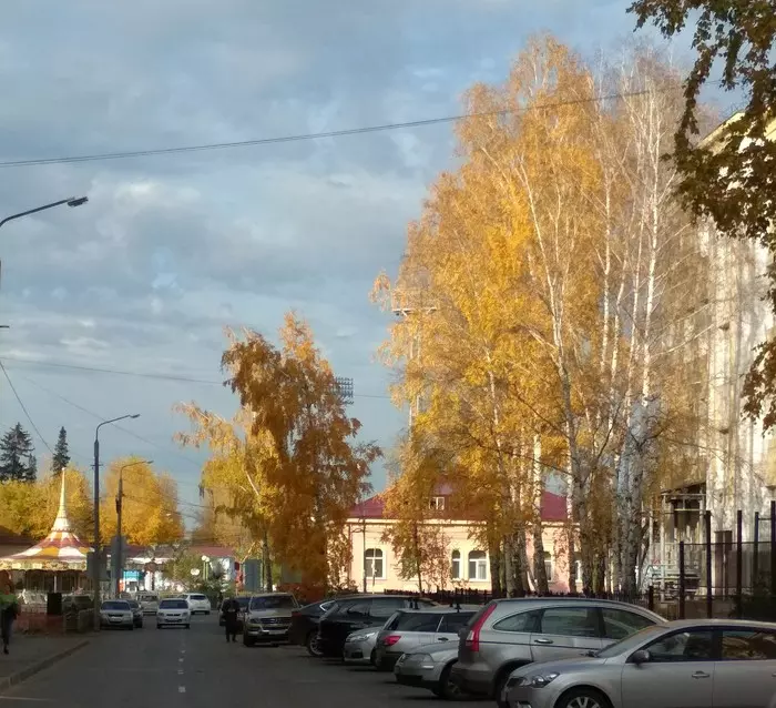 Golden autumn in Tomsk - My, Tomsk, Autumn, City center, Longpost