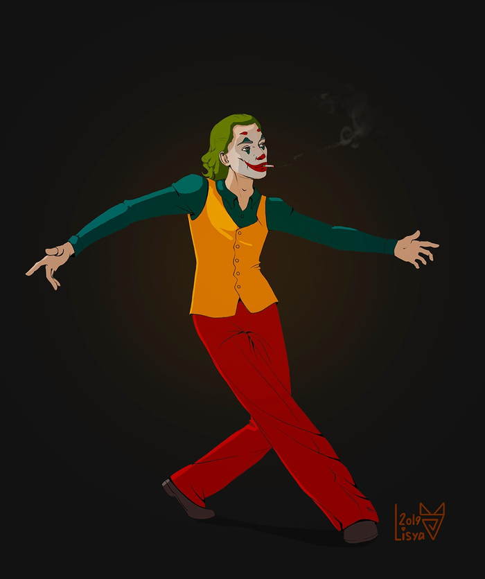 Joker - My, Art, Fan art, Joker, Joaquin Phoenix, DC, Movies, Dc comics