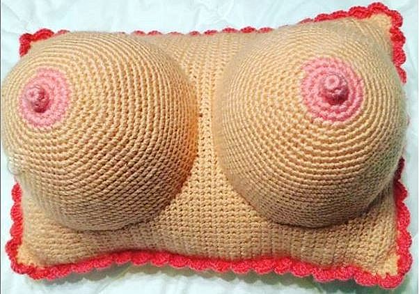 immodest pillow - My, Knitting, Crochet, Amigurumi, Needlework with process, Needlework, Longpost