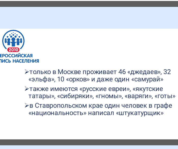 Перепись населения.