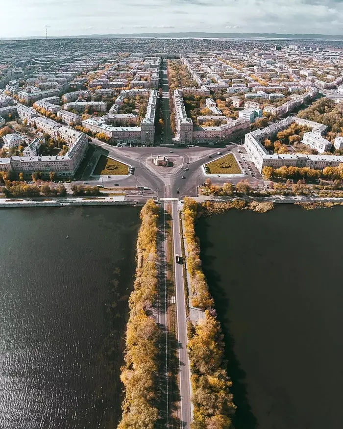 Autumn city of Magnitogorsk 2019 - Town, Magnitogorsk, Autumn, The photo, 2019, Gorgeous, Magnitogorsk history club, Longpost, Aerial photography