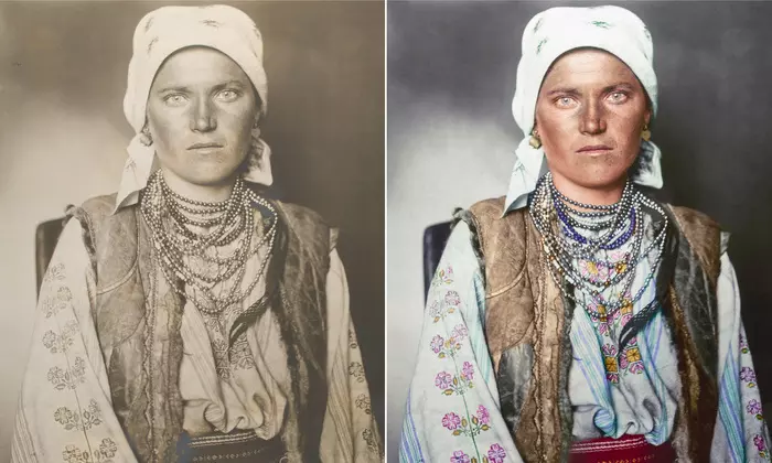 Color portraits of Ellis Island immigrants - Retro, Ethnography, Nationality, Migrants, USA, Traditional Outfits, Ruthenians, Cossacks, Longpost, National costumes