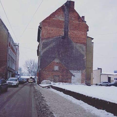 Где-то в Польше... - История, Фотография, Стена, Кладка, Строительство, Польша, Кирпичи, Строители