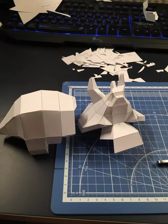Suffering in pictures - Longpost, Tools, Dinosaurs, Daryl Dixon, Papercraft, My