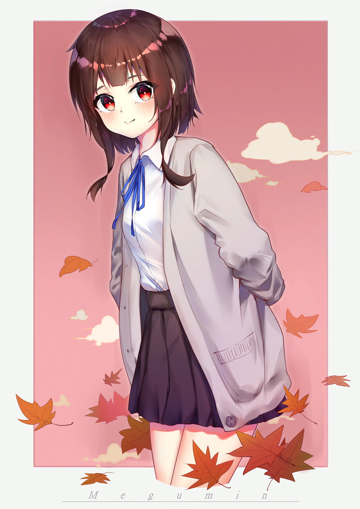 Megumin during autumn Megumin, Konosuba, Anime Art, 