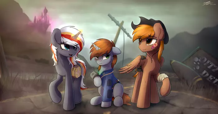 third extra - My little pony, Fallout: Equestria, Original character, Velvet remedy, Littlepip, Calamity, Avastin4