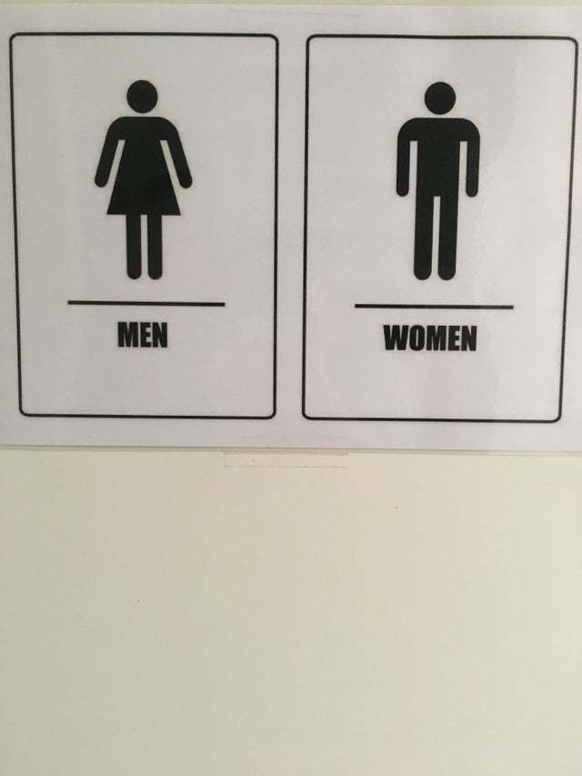 Boys to the left... Or not? - Toilet, Precise pointer, , Men, It's clear