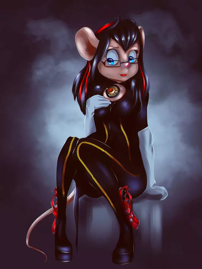 Gadget Bayonetta - My, Furry, Art, Chip and Dale, Gadget hackwrench, Bayonetta