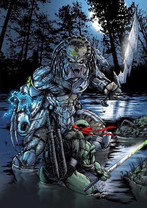 Predator vs Rafa - My, Predator, Teenage Mutant Ninja Turtles, Leonardo, Leonardo TMNT, Predator (film)