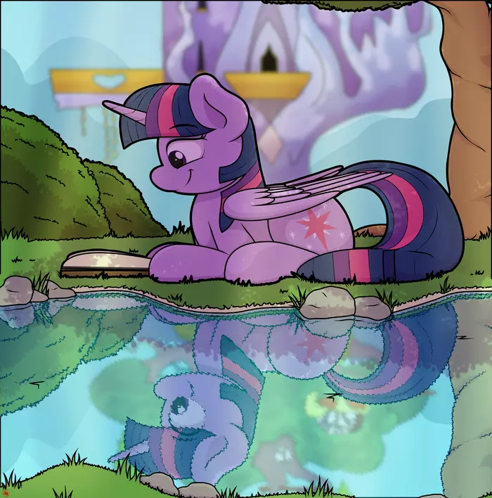 reflections - My little pony, PonyArt, Twilight sparkle, Ljdamz1119