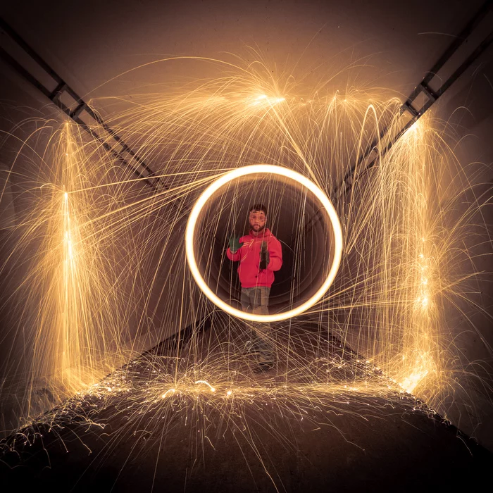 Steel Wool Magic + GoPro - My, Steel wool, Sparks, , GoPRO, Long exposure, Long Exposure, Longpost