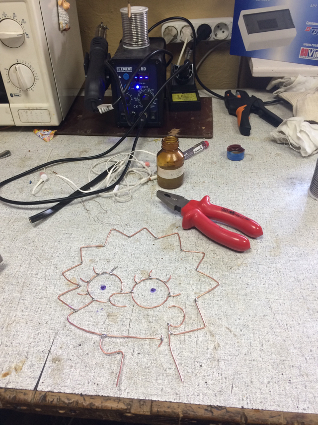 Copper Lisa - My, Lisa Simpson, Soldering, Copper, Longpost