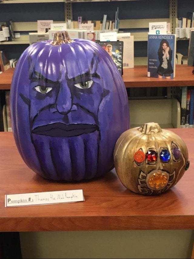 Thanos from the pumpkin - Thanos, Infinity Gauntlet, Pumpkin, Marvel