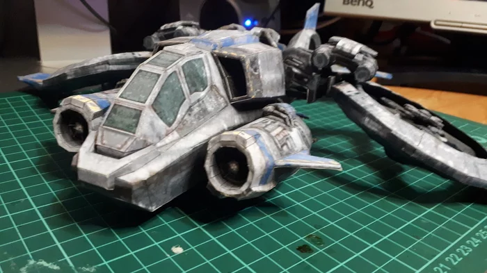 Started my Banshee - My, Papercraft, Pepakura, Starcraft, Hobby, Needlework without process, With your own hands, Paper modeling, Aviation, Longpost