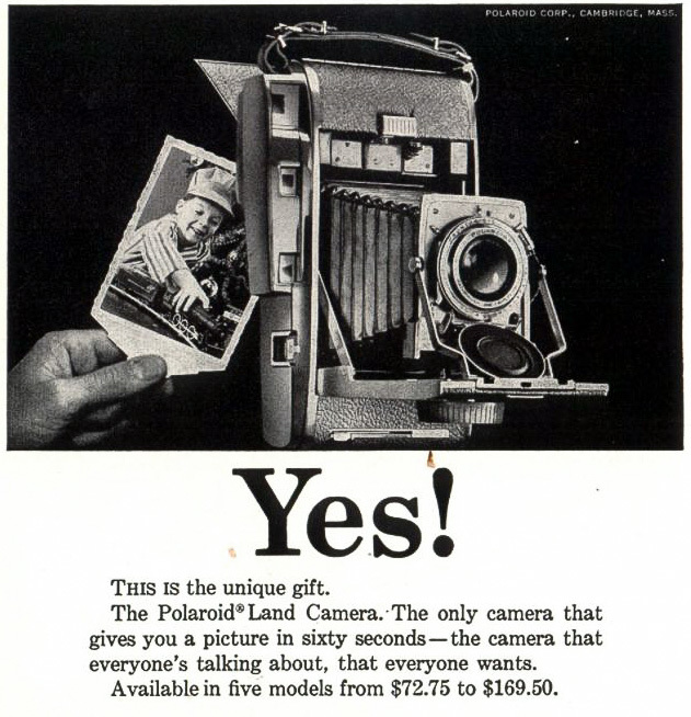 Camera Polaroid Land, USA, 1957 - Retro, Polaroid, Advertising, USA, Camera
