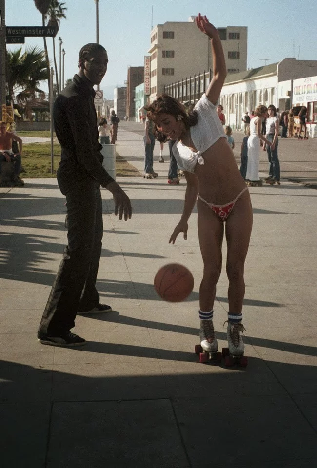 California roller skaters 1969-1970. Venice Beach. Los Angeles - USA, Los Angeles, Ocean, Summer, The sun, Longpost, Rollers, Rollers