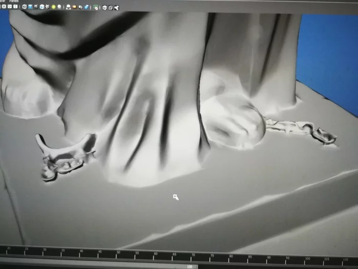 I downloaded a model of the Statue of Liberty and accidentally discovered that she was standing with her foot on a chain from shackles. - My, Statue of Liberty, 3D печать