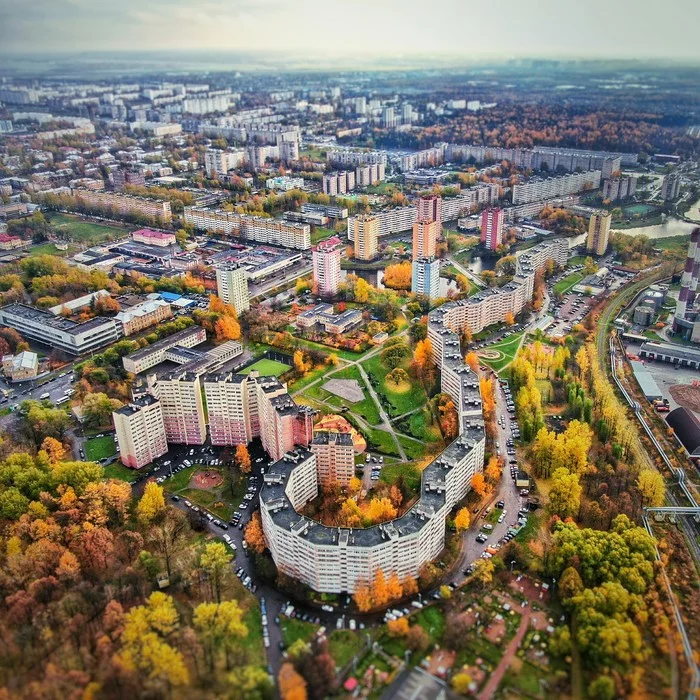 Улица Пионерстроя (Санкт-Петербург) - Моё, Квадрокоптер, Санкт-Петербург, Осень, Длиннопост