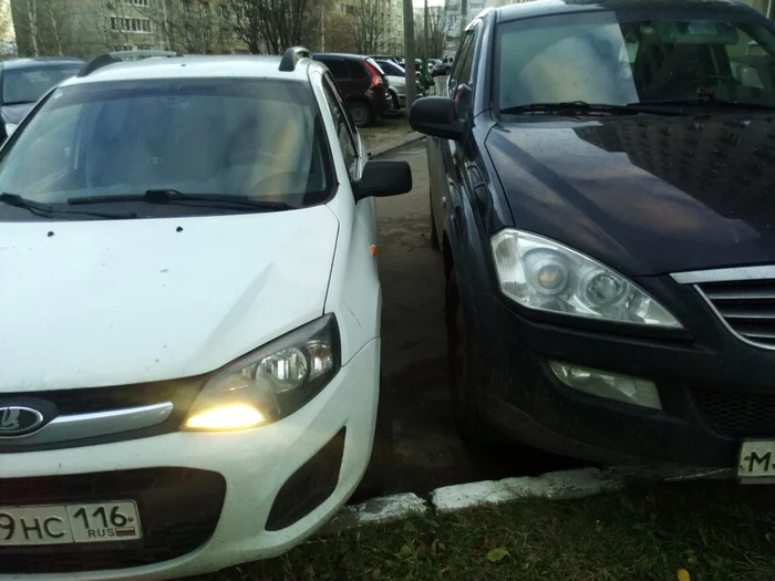 Selfishness when parking - My, Parking, Negative, Selfishness, Error
