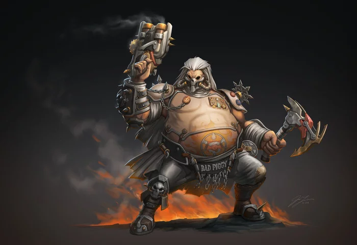 Immortal Hog. - Overwatch, Roadhog, Art