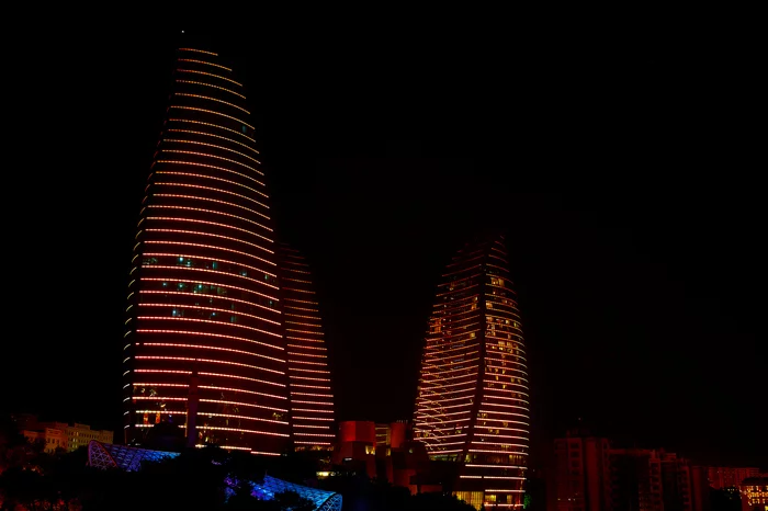 Flame Towers в Баку - Моё, Азербайджан, Баку, Небоскреб, Фотография, Sony alpha