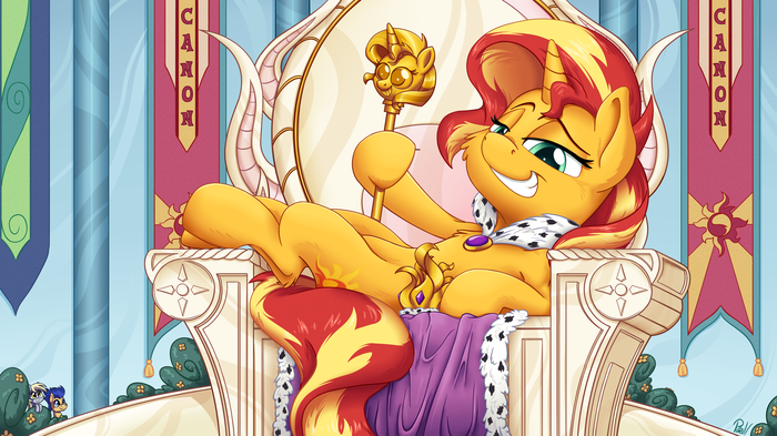  My Little Pony, Ponyart, Sunset Shimmer, Derpy Hooves, Flash Sentry, Pirill-poveniy