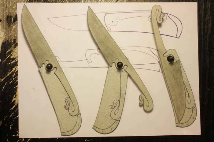 First attempt at making a folding knife - Longpost, With your own hands, Jackknife, Rukozhop, Needlework, Hobby, Knife, My