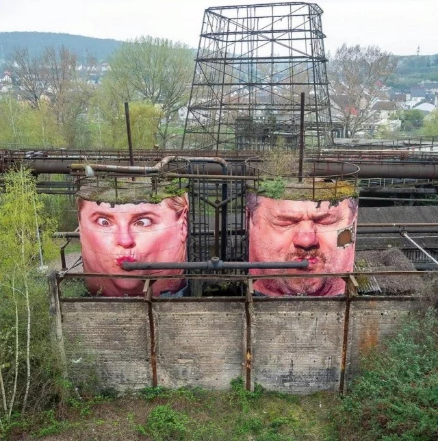 Funny street art - Face, Pipe, Humor, From the network, Photoshop