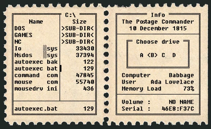 File manager on stamp - My, Norton Commander, Nostalgia