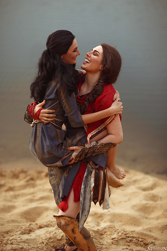 AC Odyssey (cosplayers @katelannblogs, @asya.erik, photographer milliganvick) - My, Assassins creed, Assassins creed odyssey, Cosplay, Games, Longpost