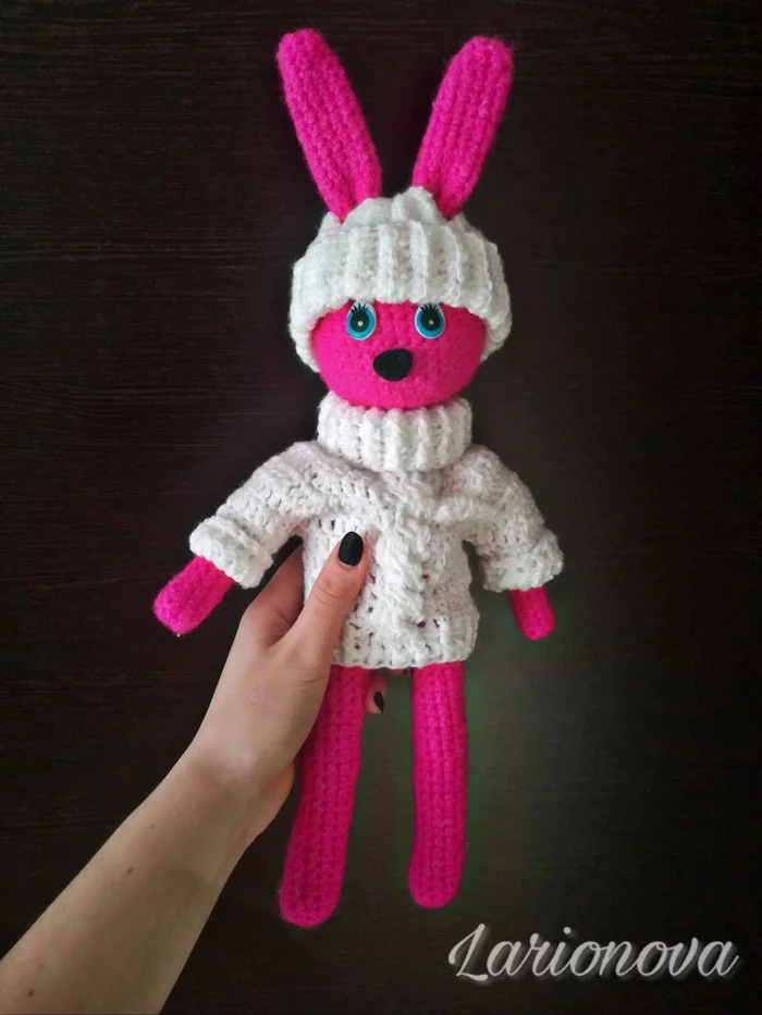 Marusya. - My, Needlework without process, Knitted toys, Knitting, Crochet, Amigurumi