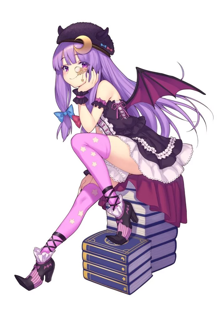 Patchouli Knowledge - Touhou, Anime Art, Аниме, Patchouli Knowledge
