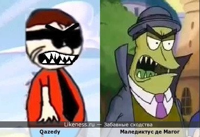 Amusing similarities - perhaps Qazedy is a relative of Maledictus De Magog - Wunspunch, Maledictus de Magog, Jetix, Memes