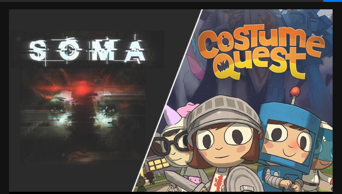 SOMA/Costume Quest (Epic Games) Бесплатно до 7 ноября