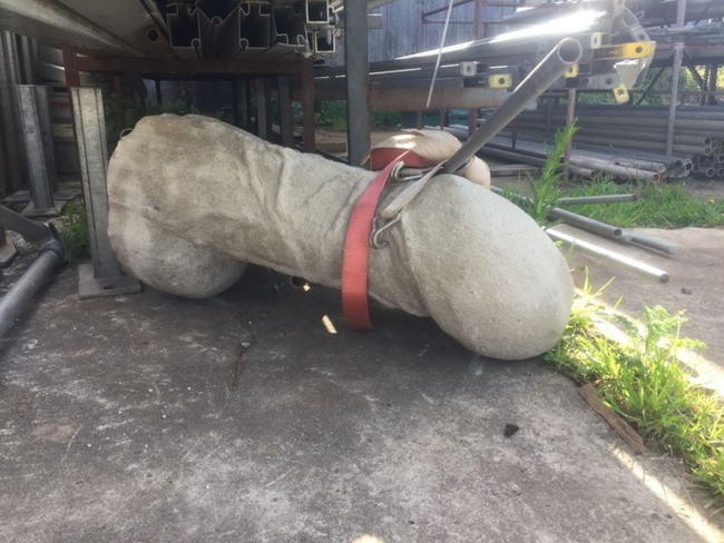 - Chief, where is this? - Concrete, Sculpture, Penis