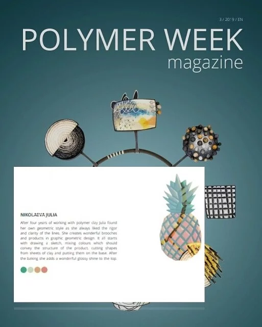 POLYMER CLAY (STYLISH GEOMETRY) - My, Needlework without process, Polymer clay, Magazine