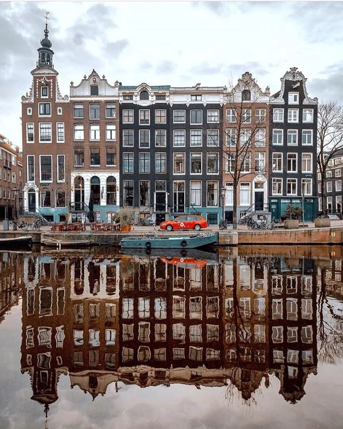Amsterdam, Netherlands. - Amsterdam, City walk, Architecture, Reflection, The photo