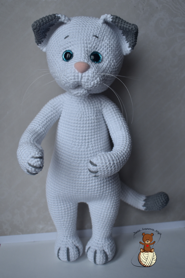 Cat .) - My, cat, Handmade, Knitted toys, Crochet, Needlework without process